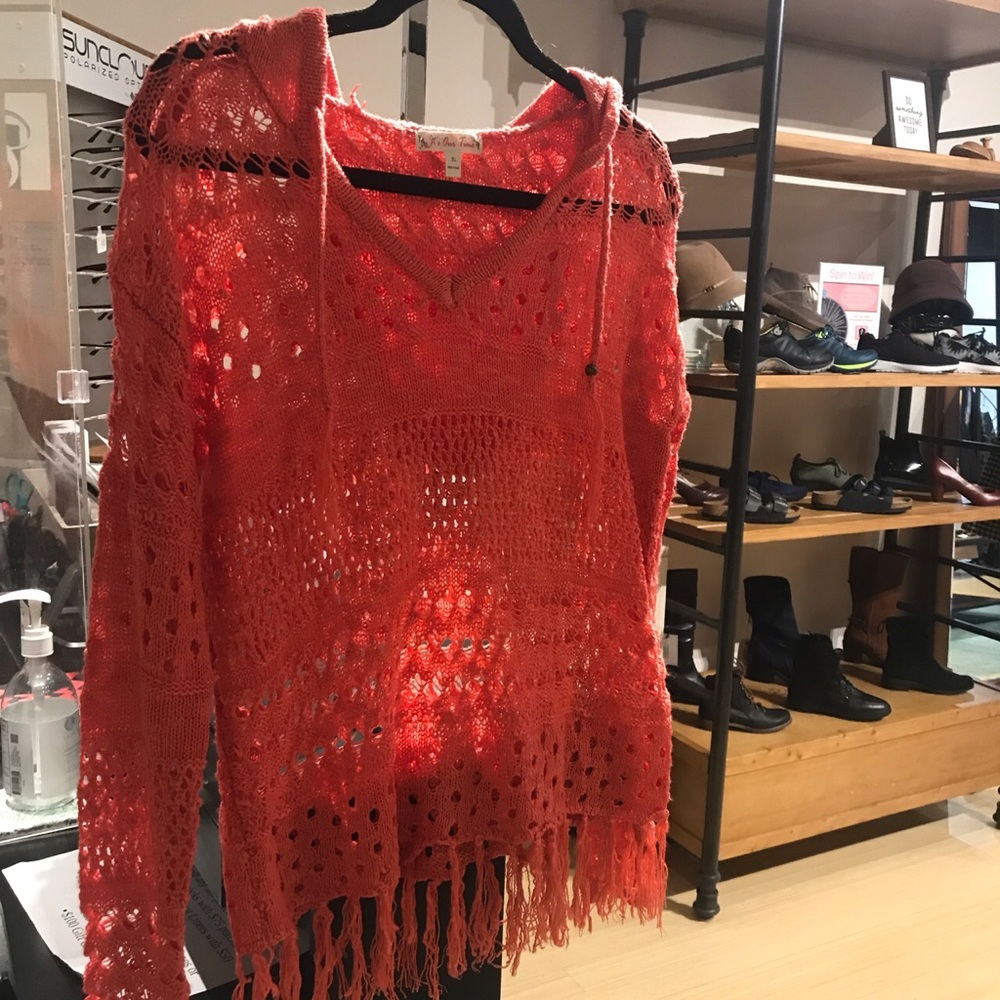 Coral crochet long sleeve!